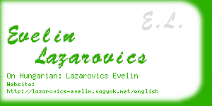 evelin lazarovics business card